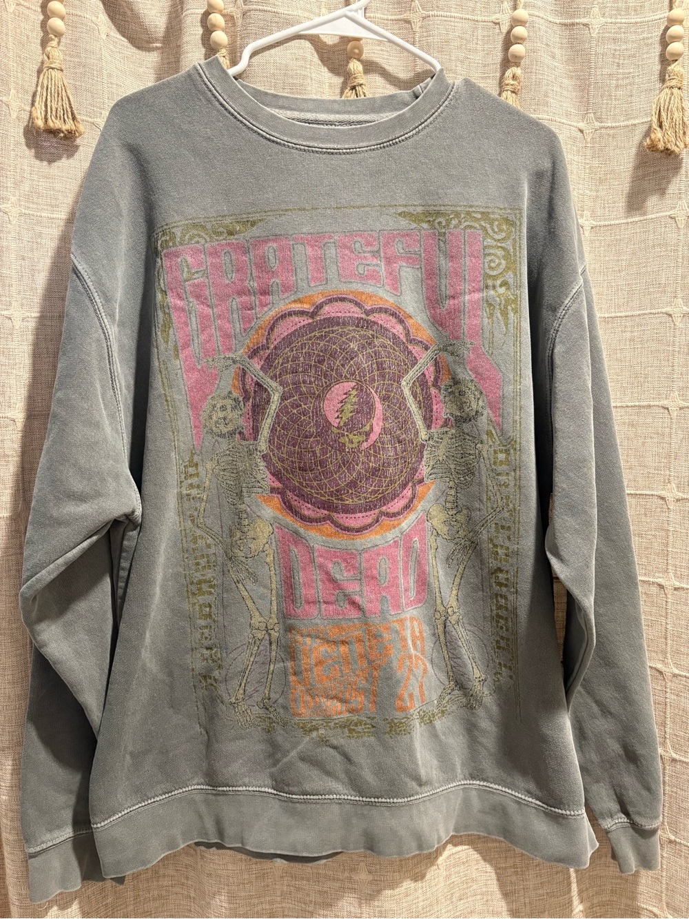 Urban Outfitters Gray Grateful Dead Graphic Crewneck Sweatshirt